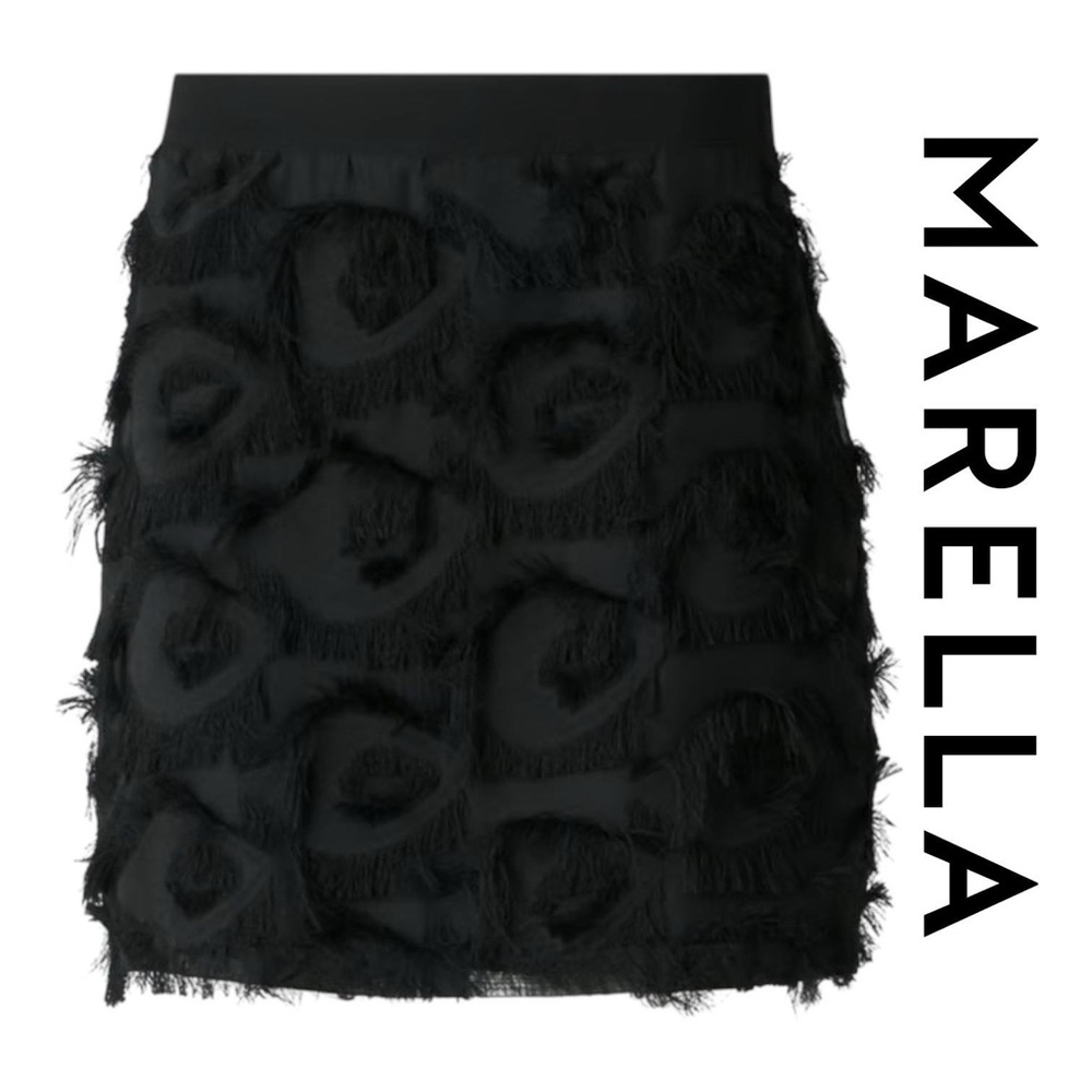 Marella Demien Mini Skirt for Women – Black  Size 10  NWT